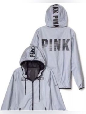 PINK Victoria's Secret Black and Silver Limited Release Jacket